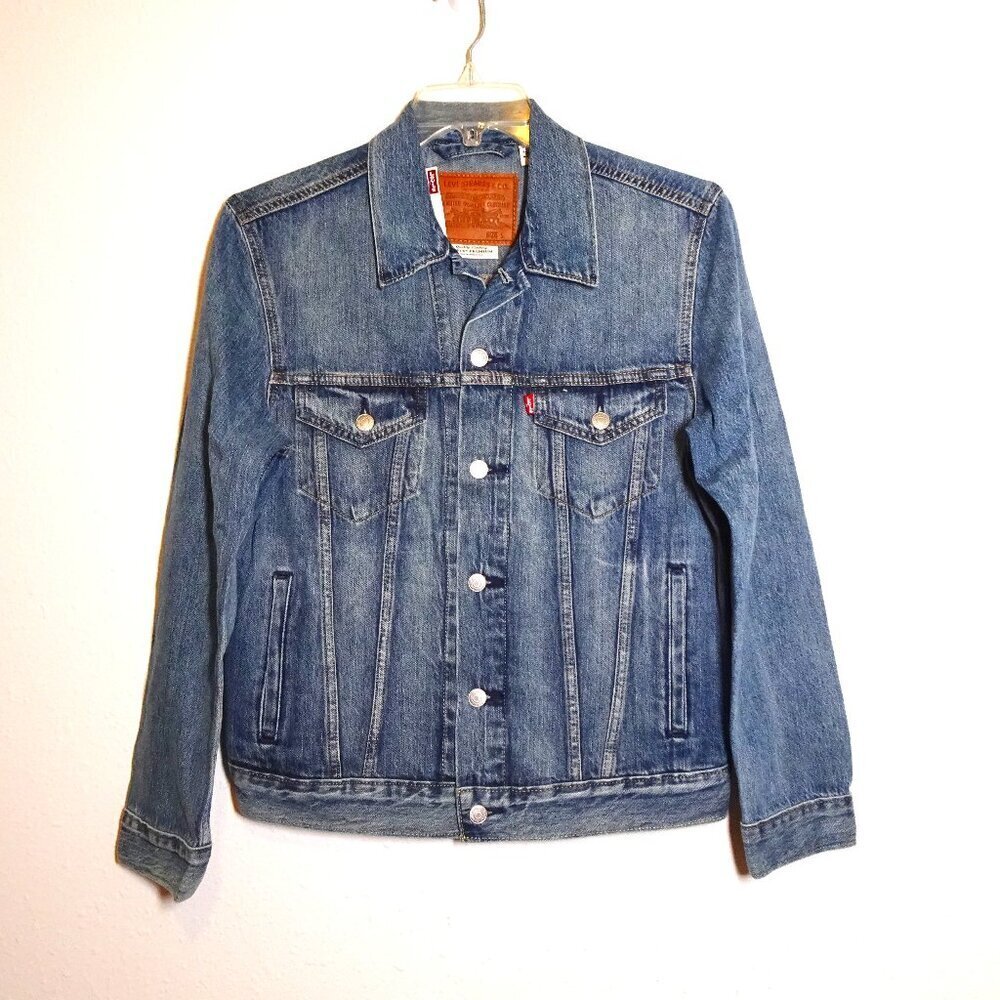 Levi's Premium Series Denim Jacket Trucker Big E Size Small Blue